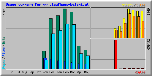 Usage summary for www.laufhaus-belami.at